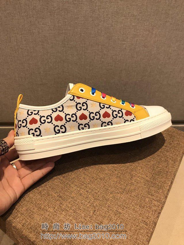 GUCCI男鞋 2019HK專櫃同步 古馳休閒男板鞋 Gucci低幫系帶男鞋  hdnx1338
